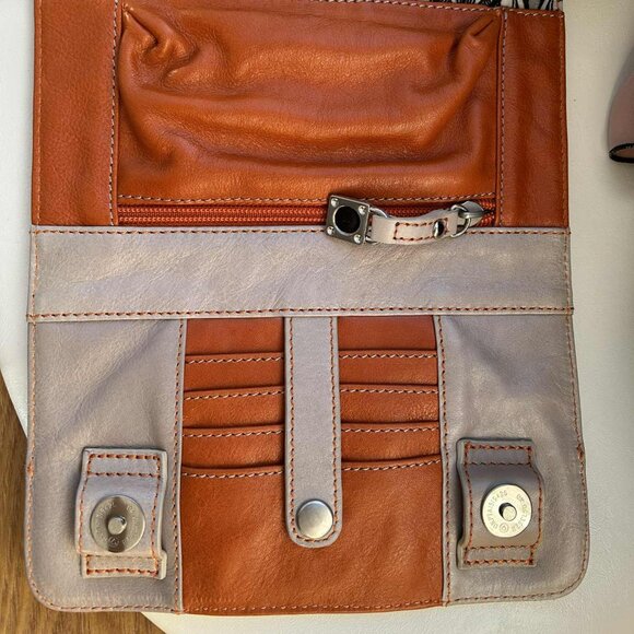 Joanel Orange Leather Flap Crossbody with Stone Trim – US OS - Picture 7 of 11